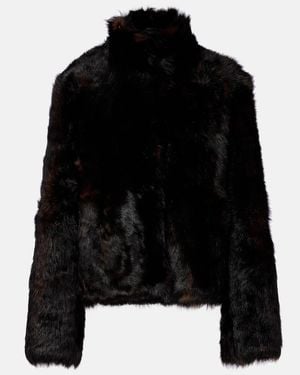 TOTEME Silky Shearling Jacket - Black