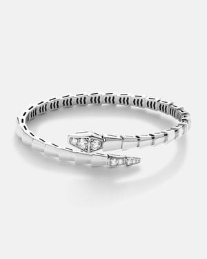 BVLGARI Armreif Serpenti Viper Aus 18Kt Weissgold Mit Diamanten - Mettallic