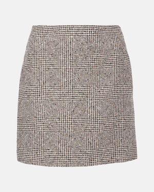 Blazé Milano Coci Linen-Blend Miniskirt - Gray