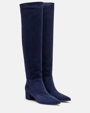 Gianvito Rossi Suede Knee-High Boots - Blue