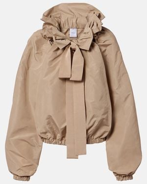 Patou Tie-Neck Faille Top - Natural