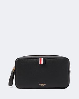 Thom Browne Neceser De Piel - Negro