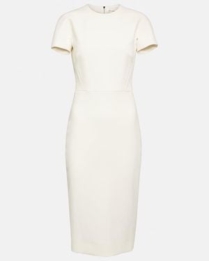 Victoria Beckham Crepe Midi Dress - White
