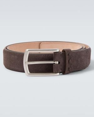 ZEGNA Guertel Aus Veloursleder - Braun