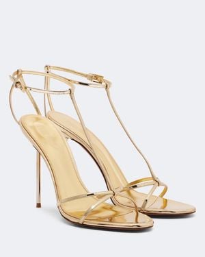 Paris Texas Lidia Metallic Patent Leather Sandals