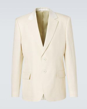 Wales Bonner Alto Satin-Trimmed Blazer - Natural