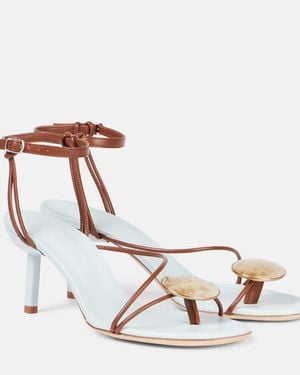 Christopher Esber Doma 70 Embellished Leather Sandals - White