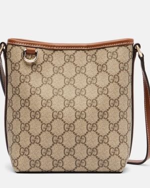 Gucci Gg Emblem Small Bucket Bag - Metallic