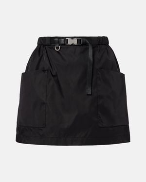 Prada Re-Nylon Belted Miniskirt - Black