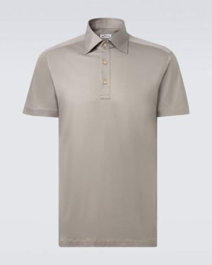 Kiton Polohemd Aus Baumwolle - Grau