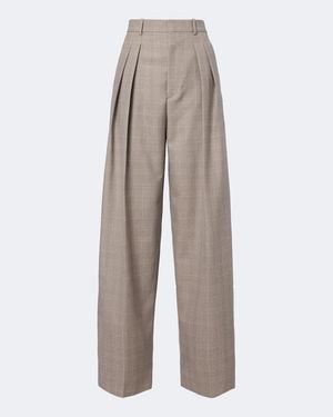 Bottega Veneta Weite Hose Aus Wolle - Grau