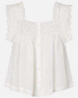 Citizens of Humanity Mia Lace-Trimmed Top - White