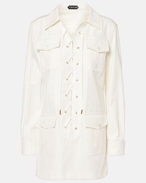 Tom Ford Cotton And Silk Minidress - White