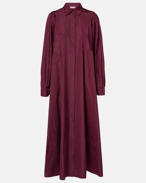 Max Mara Pucci Pleated Taffetta Maxi Dress - Purple