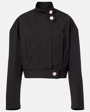 Sportmax Riviera Oversized Cotton Bomber Jacket - Black