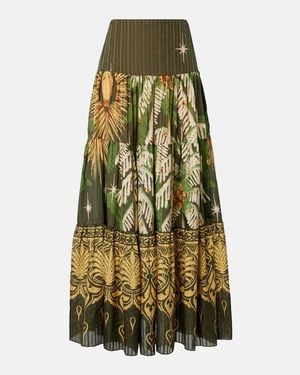 Johanna Ortiz Relatos De Mi Tierra Jacquard Maxi Skirt - Green