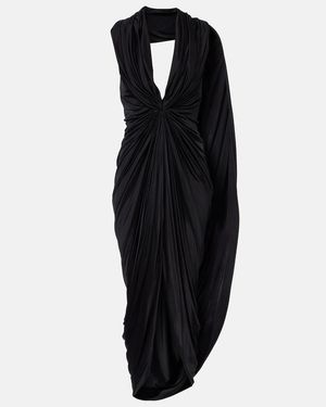 Loewe Draped Midi Dress - Black