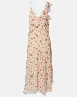 Isabel Marant Luxie Floral Midi Dress - Natural