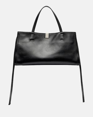 Phoebe Philo Small Kit Cabas Leather Tote Bag - Black