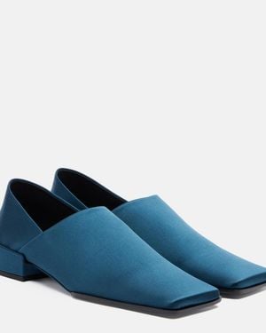 Alaïa Satin Slip-On Shoes - Blue