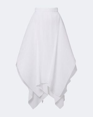 JW Anderson Pleated Asymmetric Midi Skirt - White