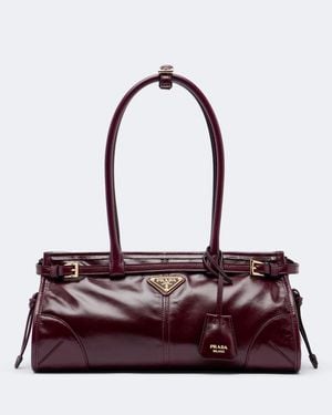 Prada Bonnie Medium Leather Shoulder Bag - Purple