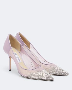 Jimmy Choo Salones Love De Malla Adornados - Rosa