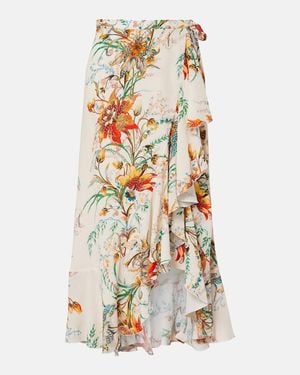 Etro Floral Wrap Skirt - White