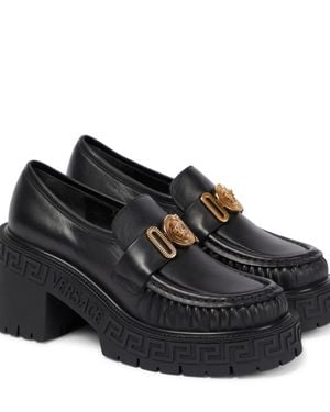 Versace Loafers Medusa Biggie aus Leder - Schwarz