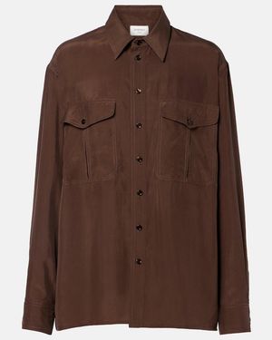 Saint Laurent Silk Shirt - Brown