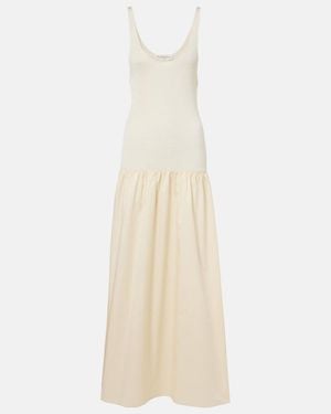 Frankie Shop Ilya Cotton-Trimmed Maxi Dress - White
