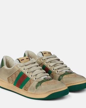 Gucci Zapatillas Screener Con Tribanda Web - Verde