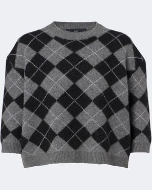 arch4 Karlie Argyle Cashmere Sweater - Black