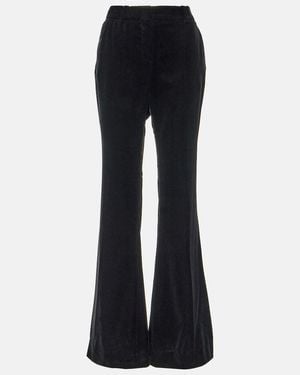 Nina Ricci Velvet Bootcut Pants - Blue