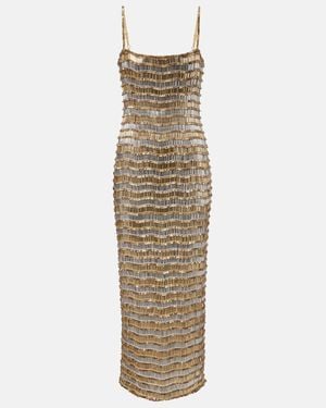 Rachel Gilbert Zeph Embellished Bustier Dress - Natural