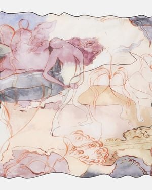 Lemaire Printed Cotton Scarf - Pink