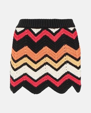 Alanui Kaleidoscopic Cotton-Blend Miniskirt - Multicolor