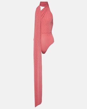 Alex Perry Verzierter Body Aus Jersey - Pink