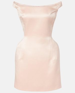 Magda Butrym Silk Satin Minidress - Pink