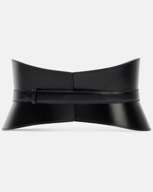 Alaïa Leather Corset Belt - Black