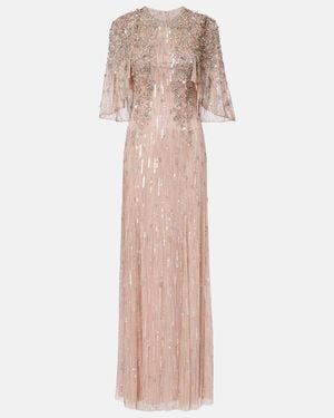 Jenny Packham Astra Embellished Gown - Pink