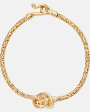 Bottega Veneta Pulsera Knot De Plata De Ley Banada En Oro - Metálico