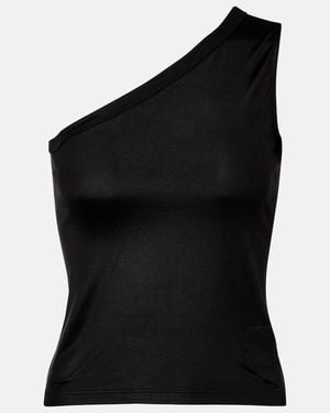 Rick Owens One-Shoulder-Top Ziggy Aus Jersey - Schwarz