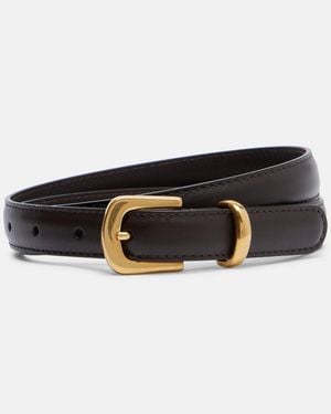 The Row Guertel Ring Aus Leder - Schwarz