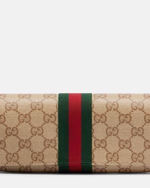 Gucci Portemonnaie Essence Gg Aus Canvas - Braun