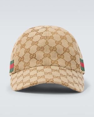 Gucci Gg Canvas Web Stripe Baseball Cap - Natural