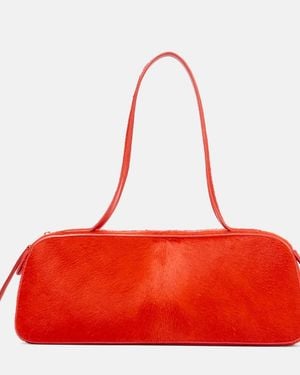 KHAITE Simona Small Calf Hair Shoulder Bag - Red