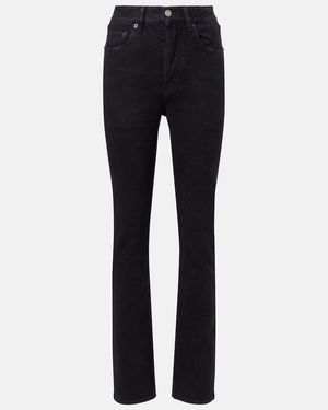 Saint Laurent Jeans Flared 90S De Tiro Alto - Azul