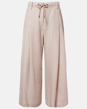 Brunello Cucinelli Weite Hose Monili Aus Leinen - Natur