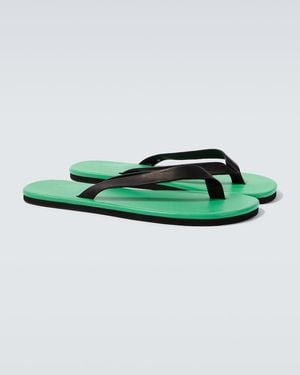AURALEE Leather Thong Sandals - Green